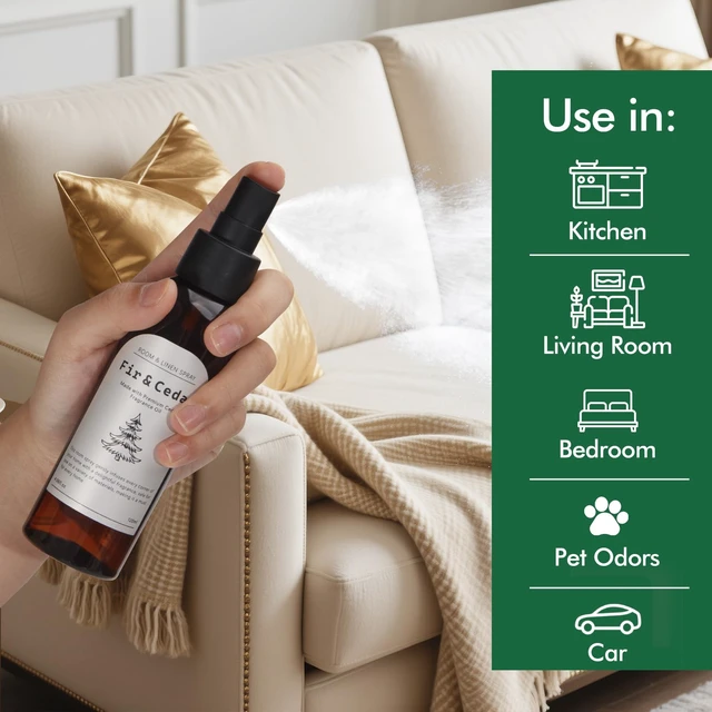 Alt view image 2 of 6 - Fir & Cedar Room Spray, Concentrated Room Spray for Home Fragrance, Long Lasting Air Fresheners for Home, Bedding, Fabrics, Odor Eliminator, 8.12 fl oz