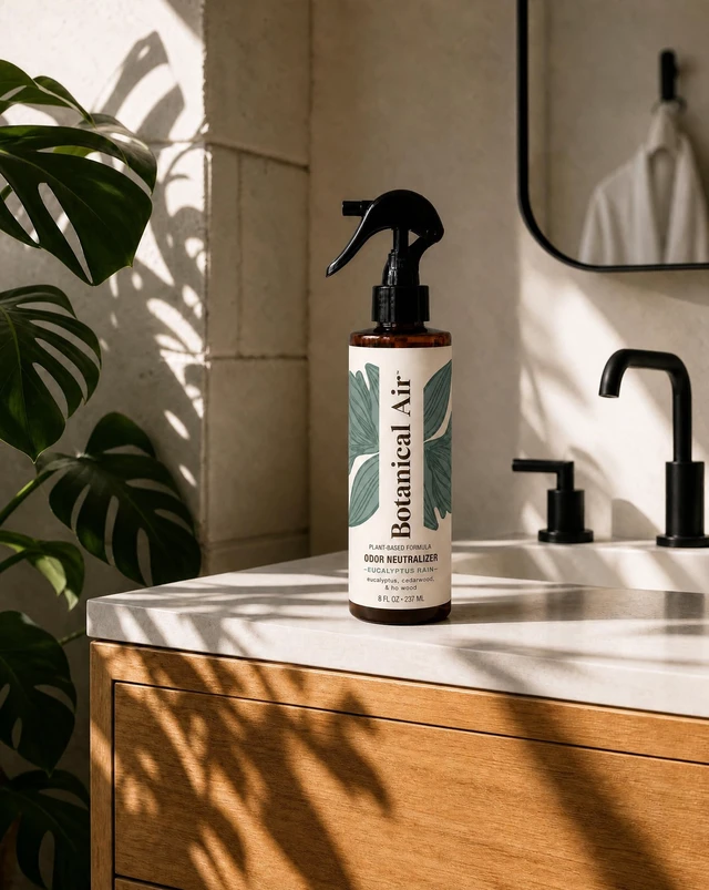 Alt view image 2 of 5 - Plant-Based Odor Eliminator Spray Natural Essential Oil Air Freshener for Home, Bathroom, Fabrics & Pet Areas 8 oz (Eucalyptus Rain)