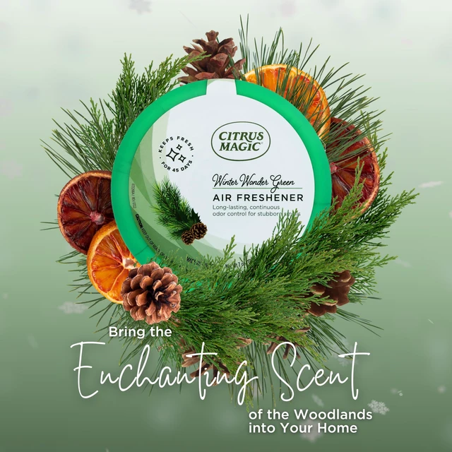 Alt view image 3 of 7 - Solid Air Fresheners, Winter Wonder Green, 7 Ounce, Pack of 3 | Holiday Fragrance, Odor Absorbing, Passive Diffusion, Odor Elimination Up to 45 Days Each, Ideal for Home