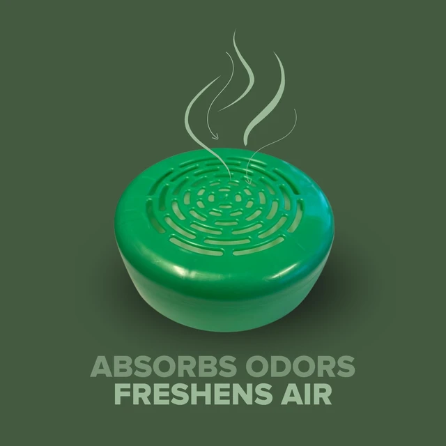 Alt view image 6 of 7 - Solid Air Fresheners, Winter Wonder Green, 7 Ounce, Pack of 3 | Holiday Fragrance, Odor Absorbing, Passive Diffusion, Odor Elimination Up to 45 Days Each, Ideal for Home
