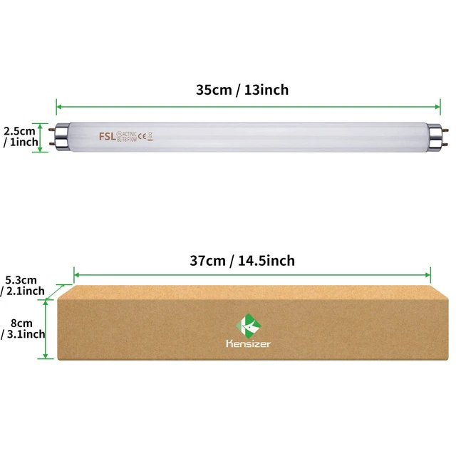 Alt view image 3 of 6 - 2-Pack 13'' Bug Zapper Light Tubes Replacement 10W Each | For 20W Electronic Bug Zapper, T8 Lamp Bulbs, Indoor Outdoor