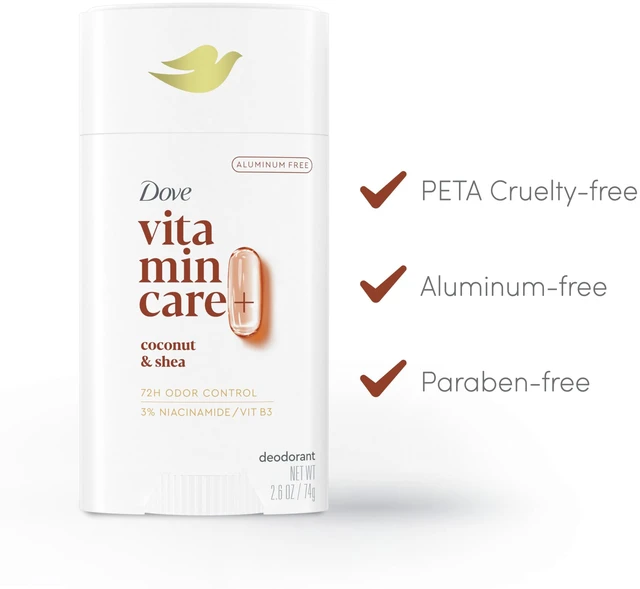 Alt view image 4 of 6 - Coconut & Shea Butter VitaminCare+ Aluminum-Free Deo Stick, 2.6 oz | 72 Hour Breathable Odor Protection for Women