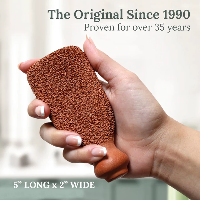Alt view image 4 of 7 - Stone for Feet Lasts 5+ Years Foot Exfoliator Scrubber Callus Remover Made of Natural Terra-Cotta