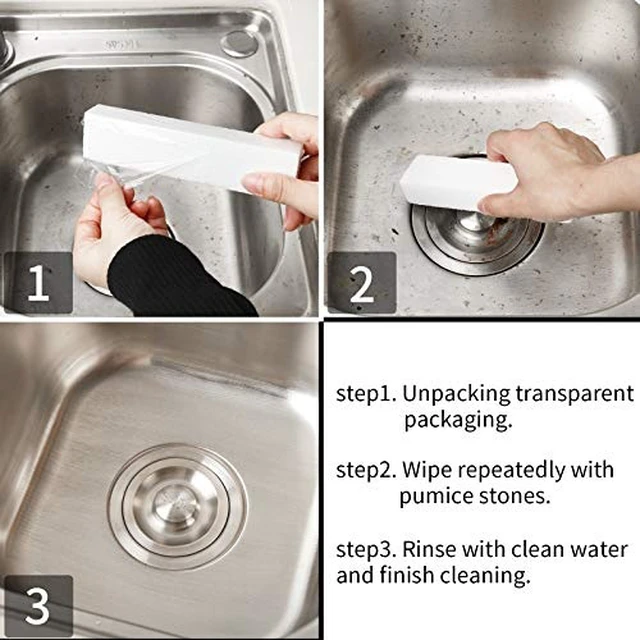 Alt view image 7 of 7 - 20 Pack Pumice Stone for Toilet Bowl Ring and Pool Cleaning,White | Scouring Pads Remove Pool Tile Hard Water Stains, Safe Kitchen Bath Surfaces and Feet Callus Care, Effective Cleaning Stick