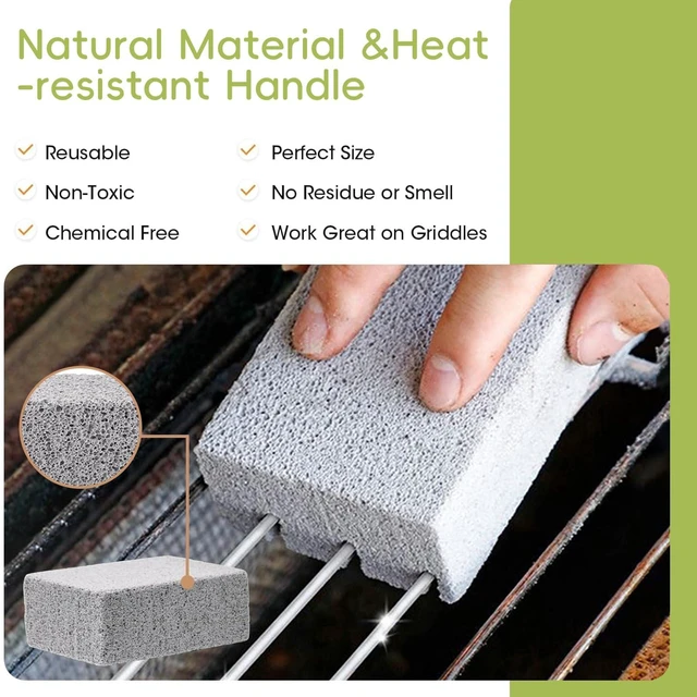 Alt view image 7 of 7 - 8-Pack Natural Pumice Cleaning Stones | Non-Scratch, For Grill & Griddle, For BBQ, Oven, Tile, Pool, Kitchen Surfaces