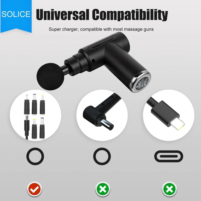 Alt view image 6 of 7 - 24V AC Adapter for Hypervolt Massage Gun HPI5300000100 53000 001-00 Hypervolt 42000 038-00 SK03T1-2400100Z Power Cord DC Charger