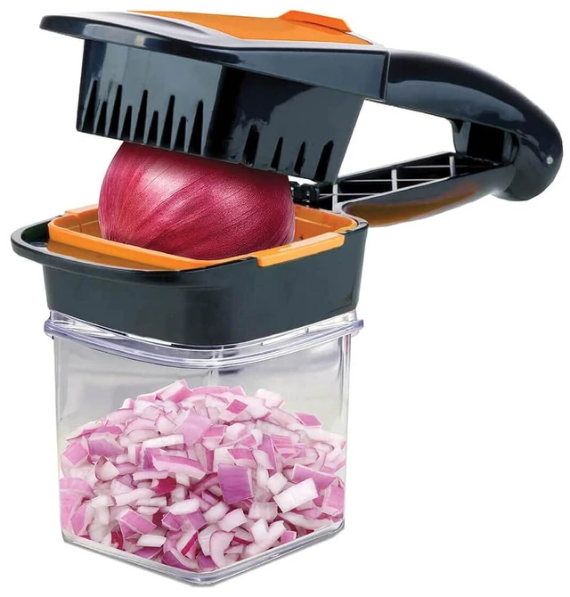 Main image of CHOPPER Handheld Vegetable & Fruit Chopper, Manual Kitchen Slicer for Onions, Garlic & Potatoes, Compact & Portable