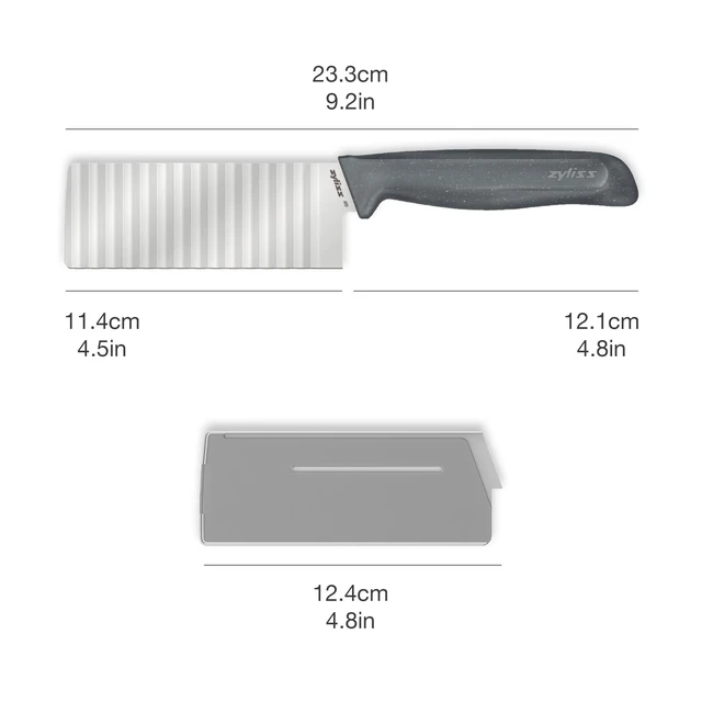 Alt view image 4 of 7 - Crinkle Cut Knife Stainless Steel Wavy Blade for Crinkle Cut French Fries, Vegetables & Fruit Fun Snack & Garnish Cutter with Wheat Straw Handle, Dishwasher Safe, 5-Year Guarantee 4.5"