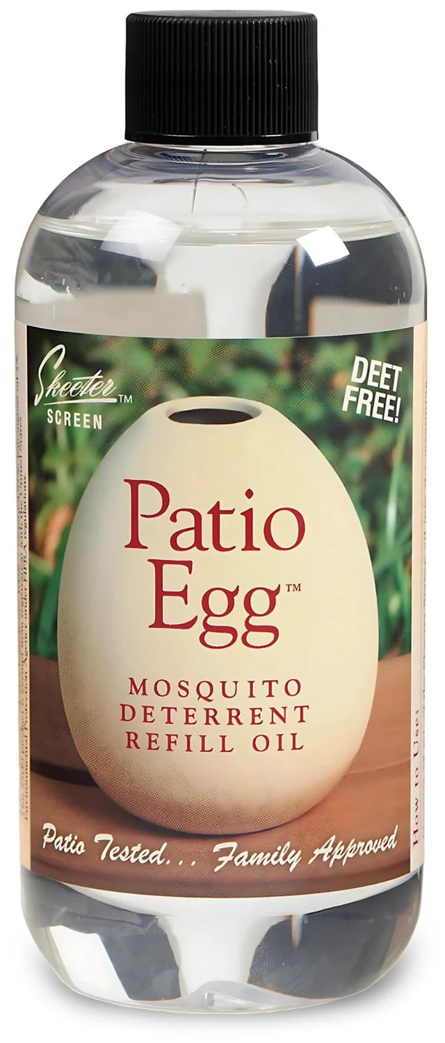Main image of Patio Egg Refill Oil 8 Fl Oz | Essential Oil Blend with Geraniol & Lemongrass Mosquito Deterrent Patio Egg Refill DEET-Free, Long-Lasting, Natural Scent