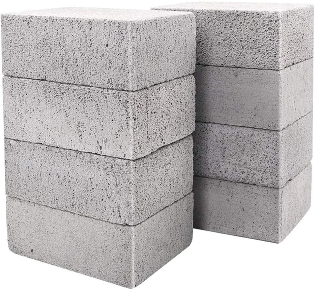 Main image of 8 Pack Grill Brick Griddle Stone Pumice Cleaning Block | Commercial grade cleaner for oven, stove, BBQ grill, cookers, frying pans, racks and flat tops