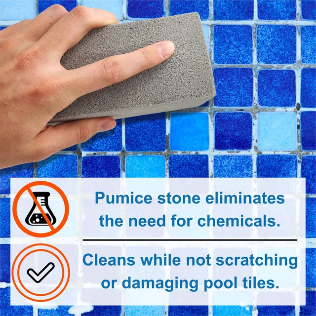 Alt view image 5 of 7 - Pool-Whiz Pumice Block, Pool Tile & Concrete Cleaner, Pumice Stone for Cleaning Pools, Spas & Water Features, Pool & Spa Cleaner, Pumice Block for Rust, Stains Build Up by Billy Buckskin Co. Pack of 1