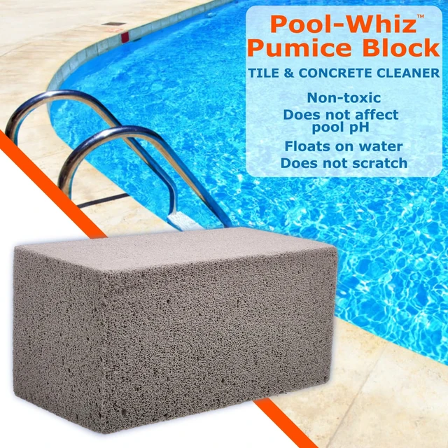 Alt view image 4 of 7 - Pool-Whiz Pumice Block, Pool Tile & Concrete Cleaner, Pumice Stone for Cleaning Pools, Spas & Water Features, Pool & Spa Cleaner, Pumice Block for Rust, Stains Build Up by Billy Buckskin Co. Pack of 1