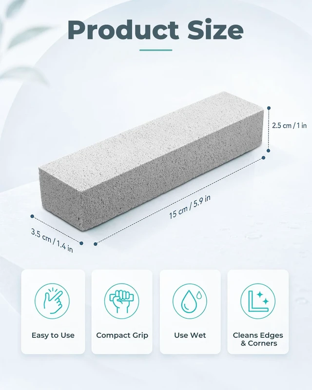 Alt view image 3 of 6 - 30 Pcs Pumice Stone Toilet Bowl Cleaner, Wet Use | Cleaning Stones for Hard Water Rings, Pumice Scouring Sticks for Toilet, Sink, Tub, Tile, Stove Grates, Grill, Pool Tile