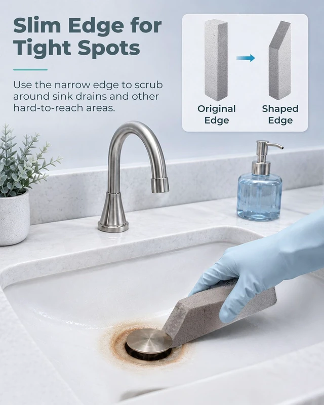 Alt view image 5 of 6 - 30 Pcs Pumice Stone Toilet Bowl Cleaner, Wet Use | Cleaning Stones for Hard Water Rings, Pumice Scouring Sticks for Toilet, Sink, Tub, Tile, Stove Grates, Grill, Pool Tile