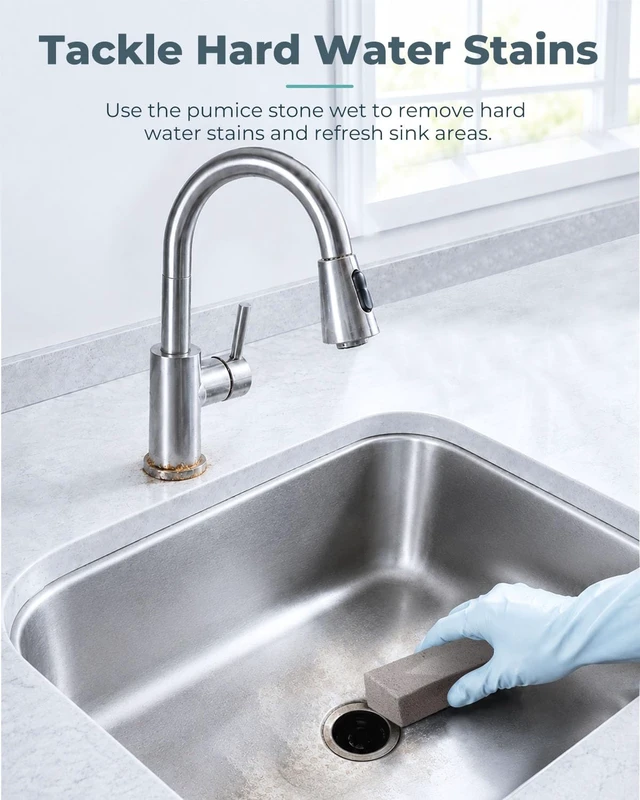 Alt view image 4 of 6 - 30 Pcs Pumice Stone Toilet Bowl Cleaner, Wet Use | Cleaning Stones for Hard Water Rings, Pumice Scouring Sticks for Toilet, Sink, Tub, Tile, Stove Grates, Grill, Pool Tile
