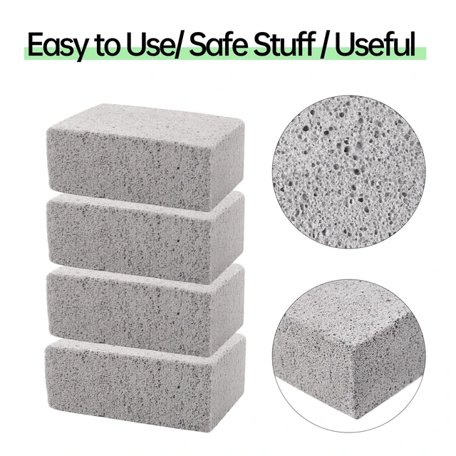 Alt view image 3 of 7 - 8 Pack Grill Brick Griddle Stone Pumice Cleaning Block | Commercial grade cleaner for oven, stove, BBQ grill, cookers, frying pans, racks and flat tops
