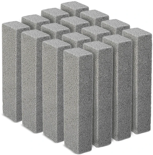 Main image of Pumice Stone for Toilet Cleaning, Value Pack 16 Pcs | Non Scratch, for Removing Stubborn Hard Water Stain on Toilet Bowl, Tile, Kitchen, Easy to Use