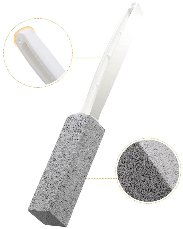 Alt view image 4 of 7 - 2 Pack Pumice Stone Toilet Cleaner with Handle, Hard Water Remove | Natural Pumice Stone Toilet Cleaner for Hard Water Stains, Toilet Rings, Rust & Limescale, Gentle on Porcelain Sink & Grill