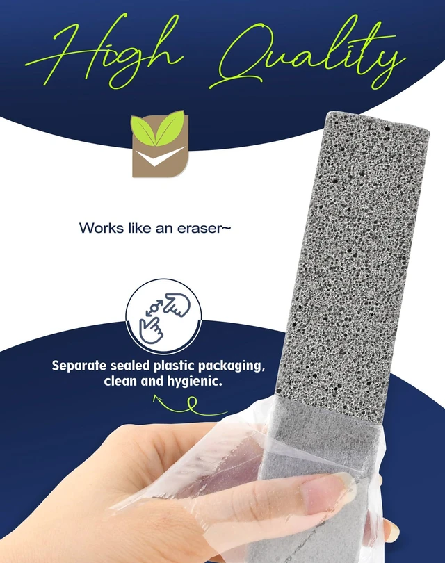 Alt view image 5 of 7 - Pumice Stone for Toilet Cleaning, Value Pack 16 Pcs | Non Scratch, for Removing Stubborn Hard Water Stain on Toilet Bowl, Tile, Kitchen, Easy to Use