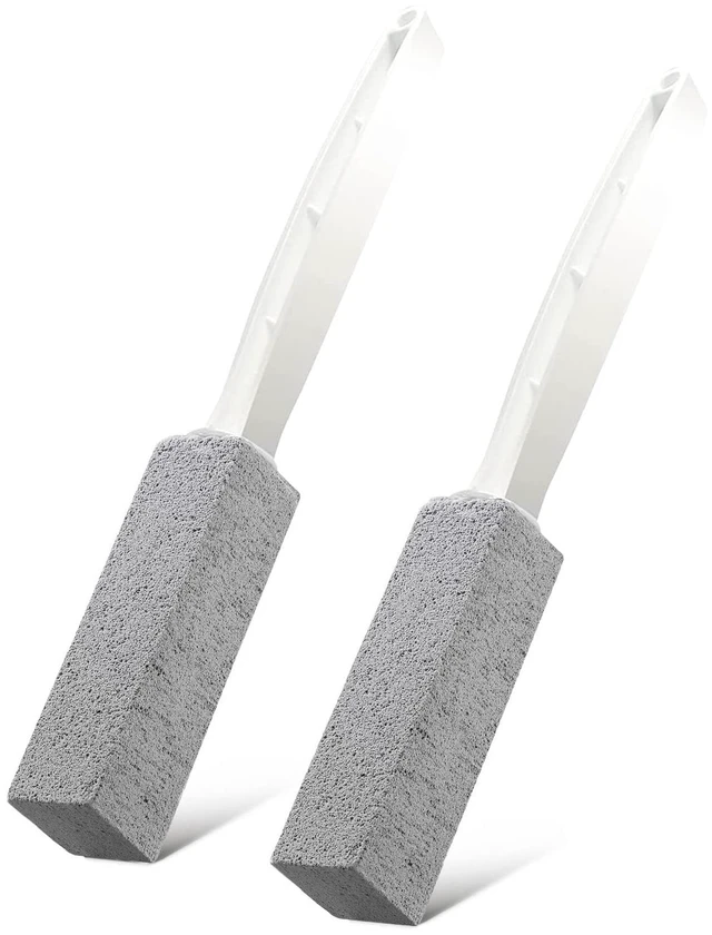 Alt view image 7 of 7 - 2 Pack Pumice Stone Toilet Cleaner with Handle, Hard Water Remove | Natural Pumice Stone Toilet Cleaner for Hard Water Stains, Toilet Rings, Rust & Limescale, Gentle on Porcelain Sink & Grill
