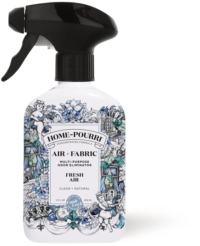 Main image of Air + Fabric Odor Freshener Spray, Fresh Air, 11 Fl Oz | Multi-Purpose Room Deodorizer with Essential Oils, for Carpets, Couches, Bedding & Curtains, Up to 570 Uses