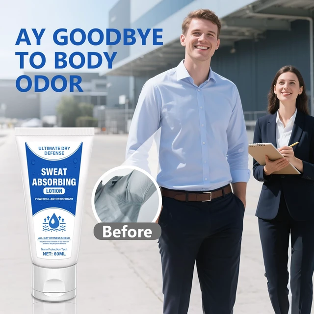 Alt view image 2 of 7 - Face Antiperspirant Sweat Absorbing Lotion Matte Finish 60 mL | Sweat-Wicking lotion, Lightweight, Long-Lasting Sweat Block & Oil Control for Forehead, Cheeks & Armpit, for Women Men