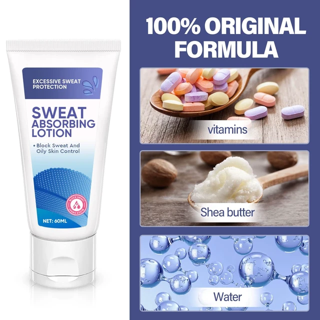 Alt view image 6 of 7 - Antiperspirant Sweat Absorbing Lotion, Moisturizing Formula for Men & Women, Long- Lasting Sweatblock Cream for Forehead, Scalp, Cheeks & Armpit, Oil Control Matte Finish