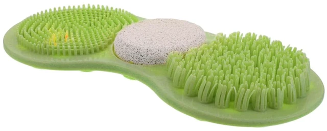 Main image of Exfoliating Foot Scrubber Pumice Stone Silicone Foot Shower Cleaning Brush Massage Mat for Nail Shop Spa Bathroom Use - Light Green