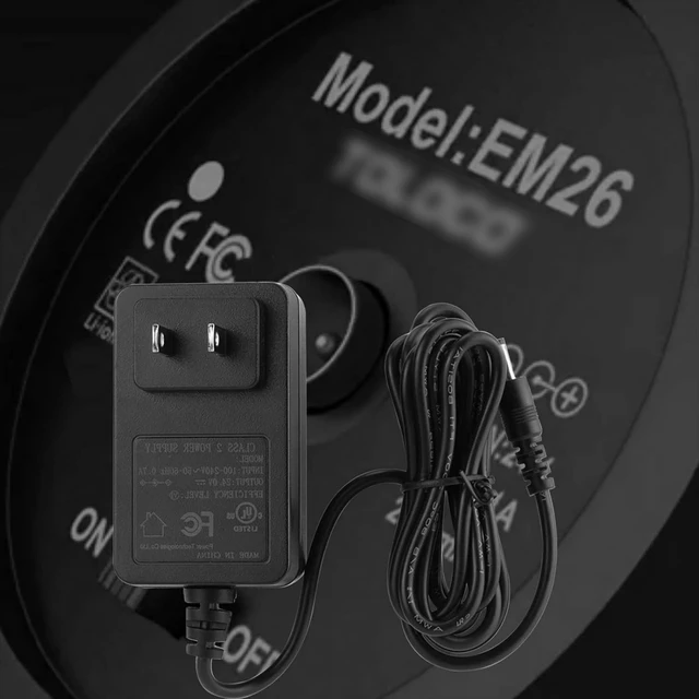 Alt view image 4 of 6 - EM26 Charger for Toloco Massage Gun Charger Darkiron Em31 Cord | For Aerlang Em13 Massage Gun Charger 24V 1A Toloco Em26 Replacement Charging Power Cord barrel plug