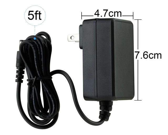 Alt view image 5 of 6 - EM26 Charger for Toloco Massage Gun Charger Darkiron Em31 Cord | For Aerlang Em13 Massage Gun Charger 24V 1A Toloco Em26 Replacement Charging Power Cord barrel plug
