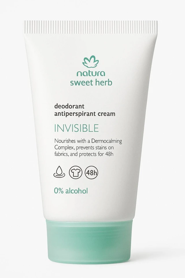 Main image of Natura Erva Doce Sweet Herb Invisible Antiperspirant Deodorant Cream, 48-Hour Protection, Alcohol-Free with Dermocalming Complex, 2.70 Fl Oz 80g