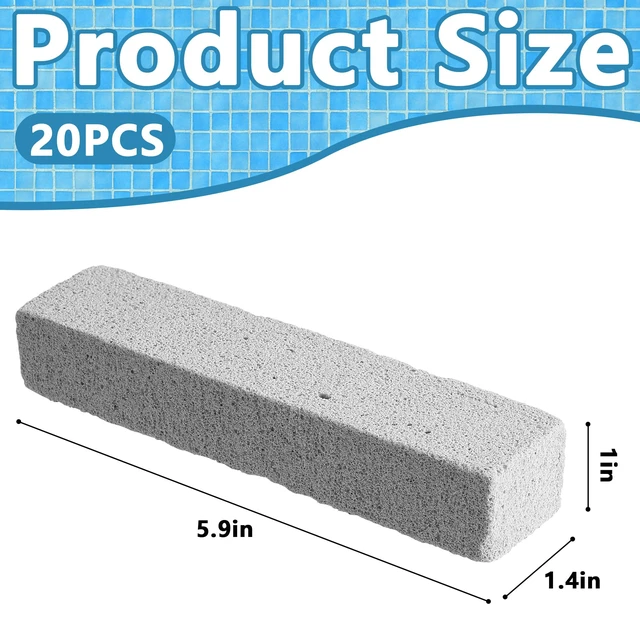 Alt view image 2 of 7 - 20 Pcs Pools Pumice Stone, Pool Cleaning Block for Pool Tile Cleaning | Swimming Pumice Pool Tile Stone for Pools and Spa Tile, Grout and Concrete Cleaning