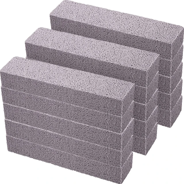 Main image of 20 Pack Pumice Stone for Toilet Bowl Ring and Pool Cleaning,Gray | Scouring Pads Remove Pool Tile Hard Water Stains, Safe Kitchen Bath Surfaces and Feet Callus Care, Effective Cleaning Stick