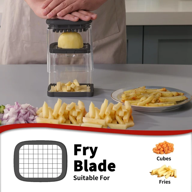 Alt view image 5 of 7 - French Fry Cutter, Potato Onion Cutter, Professional Homestyle Vegetable Chopper Dicer, Great for Potatoes Carrots Cucumbers Zucchini Peppers 3/8 inch Blade(Only 1 Blade)