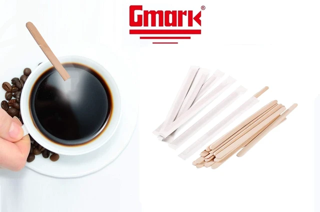 Alt view image 6 of 7 - 1.8mm Individually Wrapped Coffee Stir Sticks 7 inch 500 Count Extra Thick Heavy Duty Birch Wood - Professional Paper Wrapped Coffee & Tea Stirrers, Snap-Resistant & Eco-Friendly GM1116A