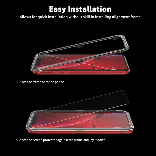 Alt view image 3 of 7 - 3-Pack Screen Protector for iPhone XR/11,Tempered Glass | 9H Tempered Glass, Case Friendly, 2.5D Round Edge, Anti Scratch, Bubble Free, Easy Install Tool