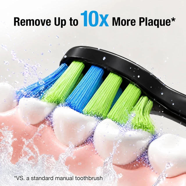 Alt view image 2 of 7 - Sonic Electric Toothbrush for Adults,Type-C Charging Run for 120 Days | 6 Brush Heads & 5 Modes, 40000VPM Powered Rechargeable Toothbrush, Smart Timer, IPX7 Waterproof, Travel&Home Use, Black