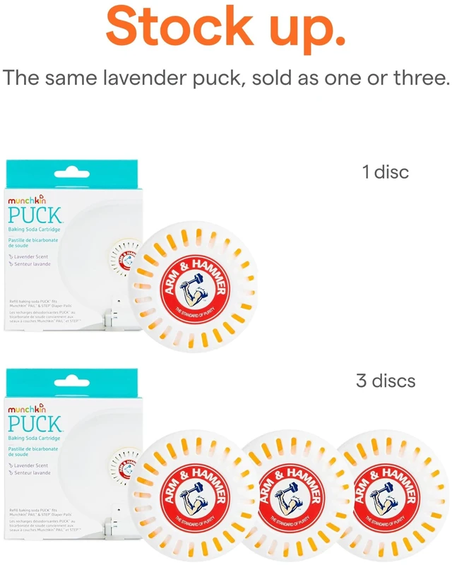 Alt view image 6 of 7 - Arm & Hammer Puck Diaper Pail Deodorizer, Lavender, 3 Count