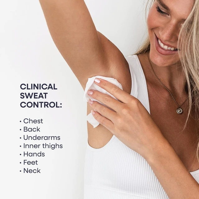 Alt view image 4 of 7 - Sweat Control Body Wipes Full-Body Sweat Protection, Unscented | Easy-to-use sweat control for chest, hands, feet, back, groin and more. Stay fresh and confident wherever the day takes you.