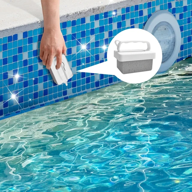 Alt view image 3 of 7 - 6 Pack Pool Pumice Stones with Handle, Handheld Replacement Cleaning Blocks for Pool Tiles, Spa, Grout, and Concrete Stain Removal