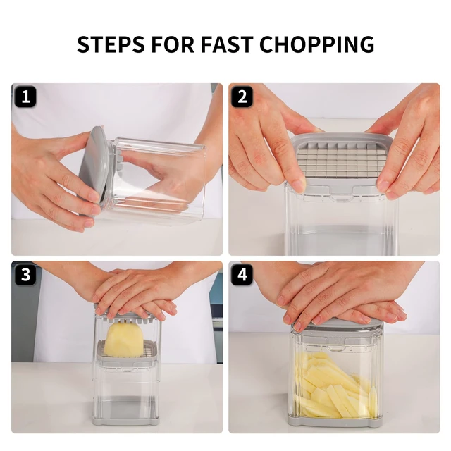 Alt view image 5 of 7 - Fry Cutter, Potato Cutter for Fries, Onion Chopper, French Fry Slicer for Potato Onion Carrot Cucumber Zucchini Pepper Apple