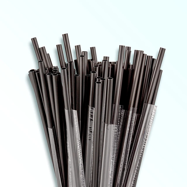 Alt view image 3 of 7 - Individually Wrapped Coffee Stirrers 1000 Pack, Black 5.75-Inch Disposable Plastic Drinking Sip Stir Sticks for Cocktails, Bulk pack