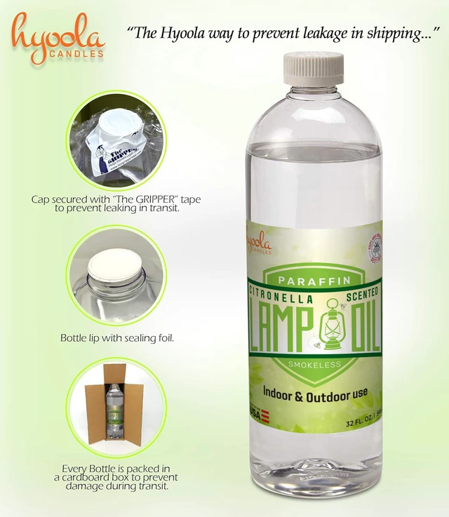 Alt view image 4 of 7 - Citronella Lamp Oil, 32 Ounces - Smokeless Insect and Mosquito Repellent Scented Paraffin Fluid for Indoor and Outdoor Lamp, Lantern and Oil Candle Use - by