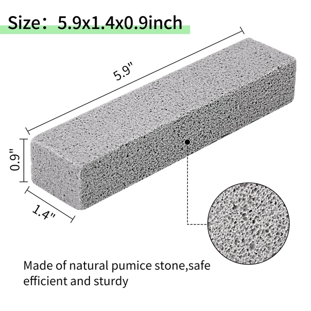 Alt view image 3 of 7 - 25 Pieces Pumice Stone Toilet Bowl Cleaner Sticks | Scouring stick removes hard water rings, for household bath, kitchen, pool cleaning, 5.9 inch