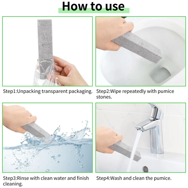 Alt view image 6 of 7 - 25 Pieces Pumice Stone Toilet Bowl Cleaner Sticks | Scouring stick removes hard water rings, for household bath, kitchen, pool cleaning, 5.9 inch