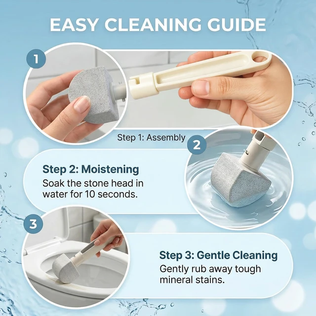Alt view image 3 of 7 - Stone Toilet Bowl Cleaner 8 Refills for Hard Water & Limescale | Removes hard water rings & limescale from toilets, tiles & sinks without scratching 8 refill heads.