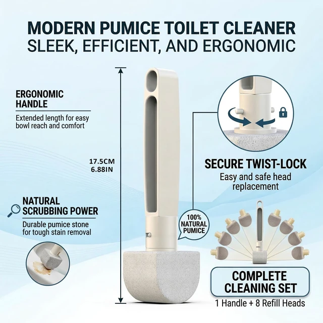 Alt view image 2 of 7 - Stone Toilet Bowl Cleaner 8 Refills for Hard Water & Limescale | Removes hard water rings & limescale from toilets, tiles & sinks without scratching 8 refill heads.