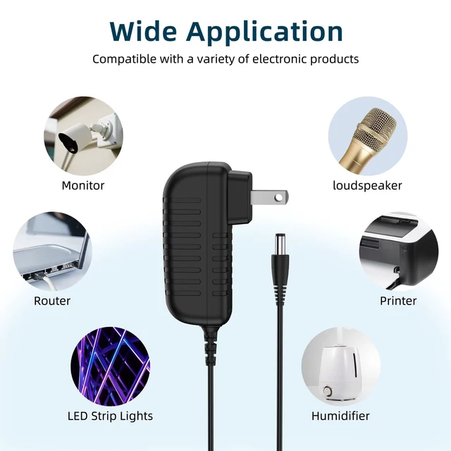 Alt view image 4 of 6 - 8.4V AC/DC Adapter Compatible With Fascial Gun GB-820 Massage Gun KH-320 6 Level Vibration BinNiao HULKBUZZ 7.4V Lithium Ion 7.4 Volt Battery Electric Massager DC8.4V 1A Power Supply Charger