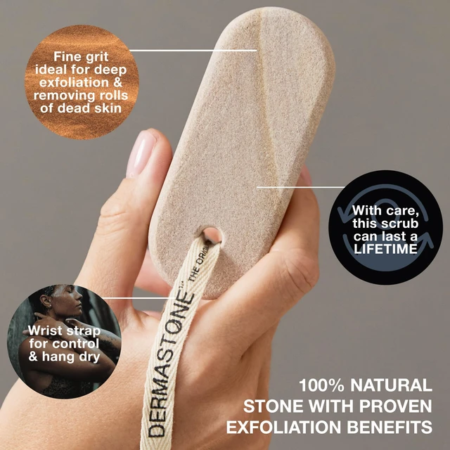 Alt view image 5 of 7 - LEG & BODY SCRUB - Deep Exfoliating Stone Body Scrubber for Strawberry Legs Treatment, Leg Exfoliator Ingrown Hair, Dead Skin Remover, Foot Scrub & Natural Body Exfoliator for Women Men