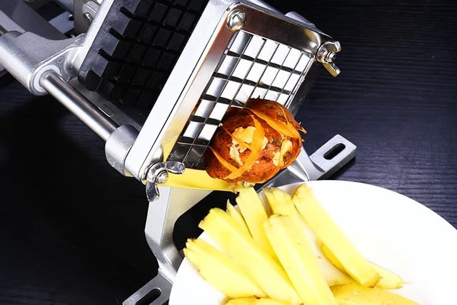 Alt view image 6 of 7 - Commercial Vegetable Replacement Chopper 3/8 Blade | Replacement Chopper Dicer Stainless Steel Blade and Pusher Block for Fruit Cutting Machine Tomato onion French Fries Cutter